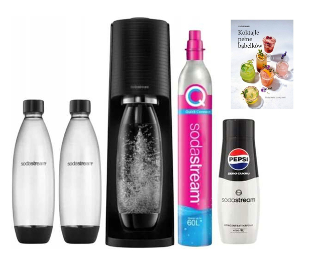 SodaStream Zestaw saturator Terra Black +Pepsi Max+książka z przepisami - 1589970 - zdjęcie
